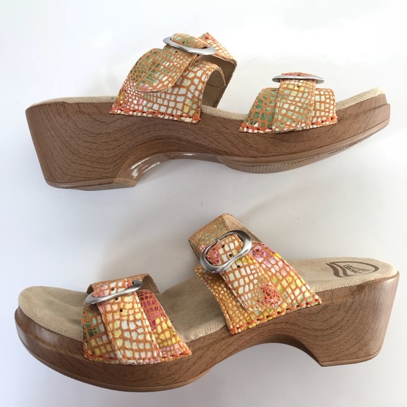 Dansko Shoes - DANSKO Sophie mesh suede leather colorful sandals